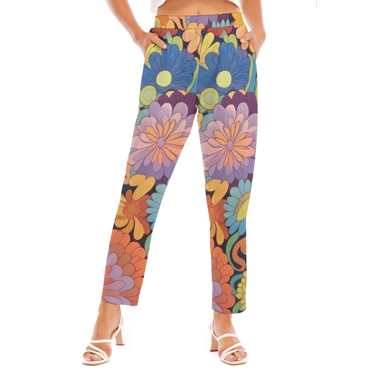 All-Over Print Women's Loose Straight-leg Pants