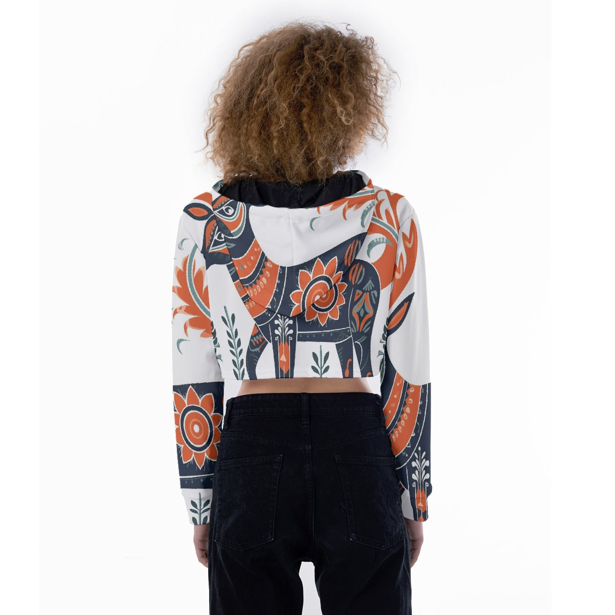 All-Over Print Women's Crop Top Hoodie