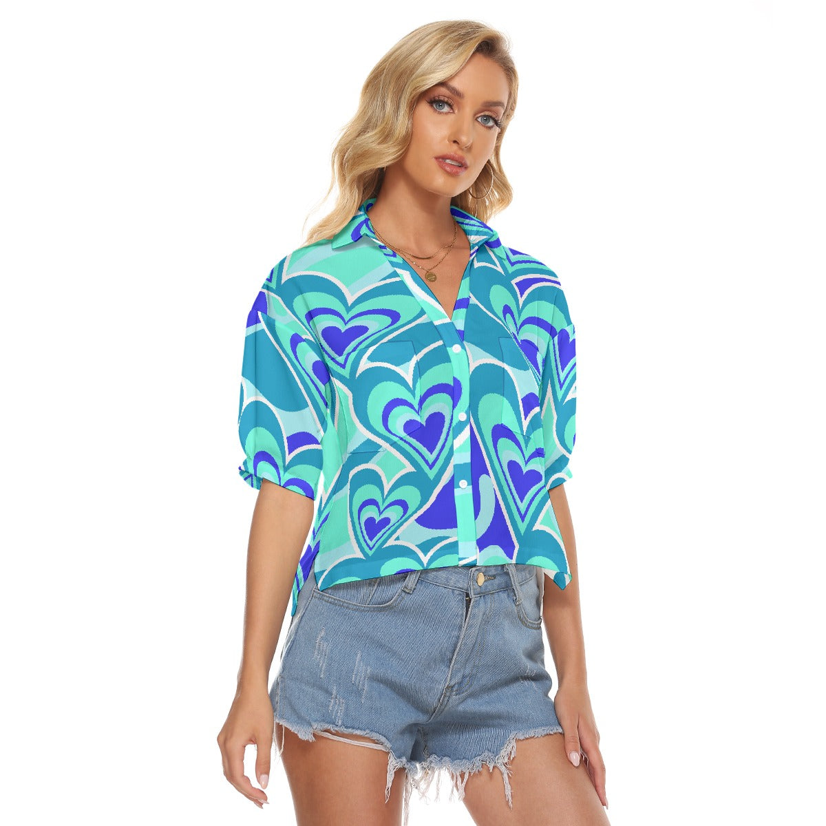 All-Over Print Women's V-neck Shirts