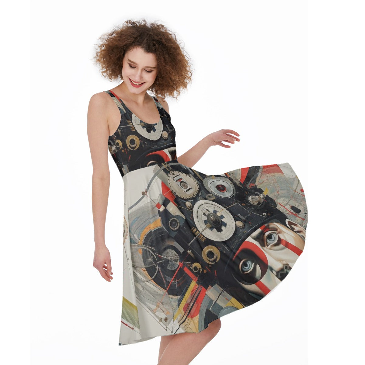 All-Over Print Women's Sleeveless Dress