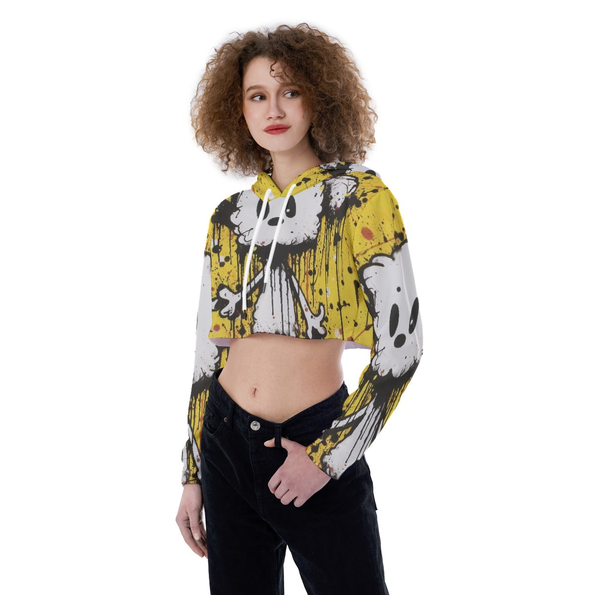 All-Over Print Women's Crop Top Hoodie