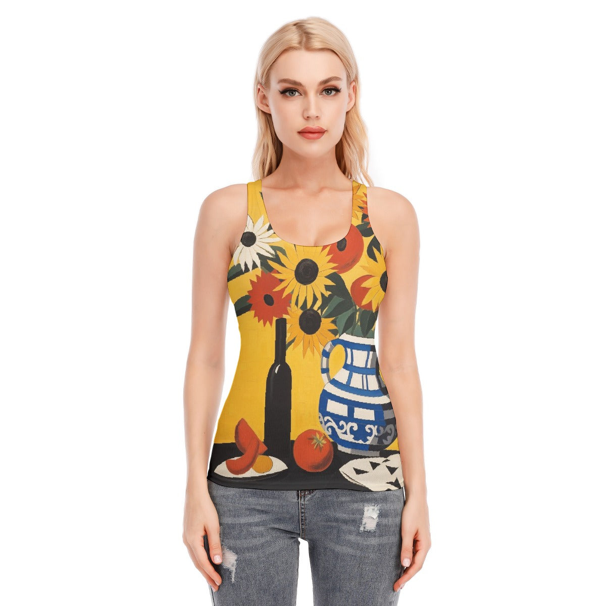 All-Over Print Women's Racer Vest | 190GSM Cotton