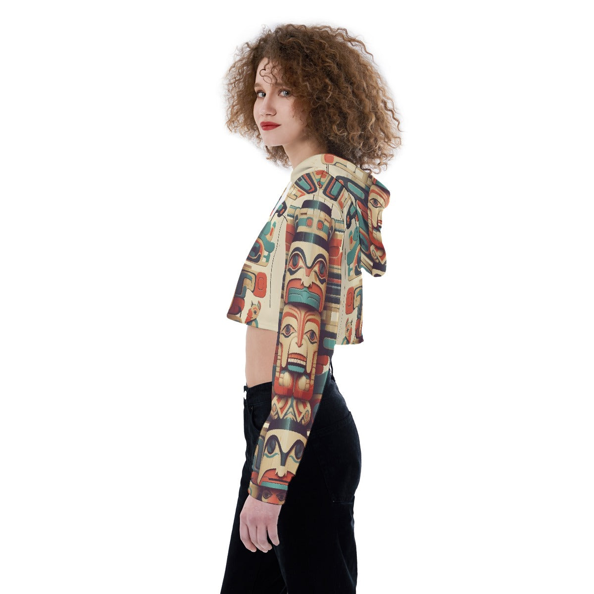 All-Over Print Women's Crop Top Hoodie