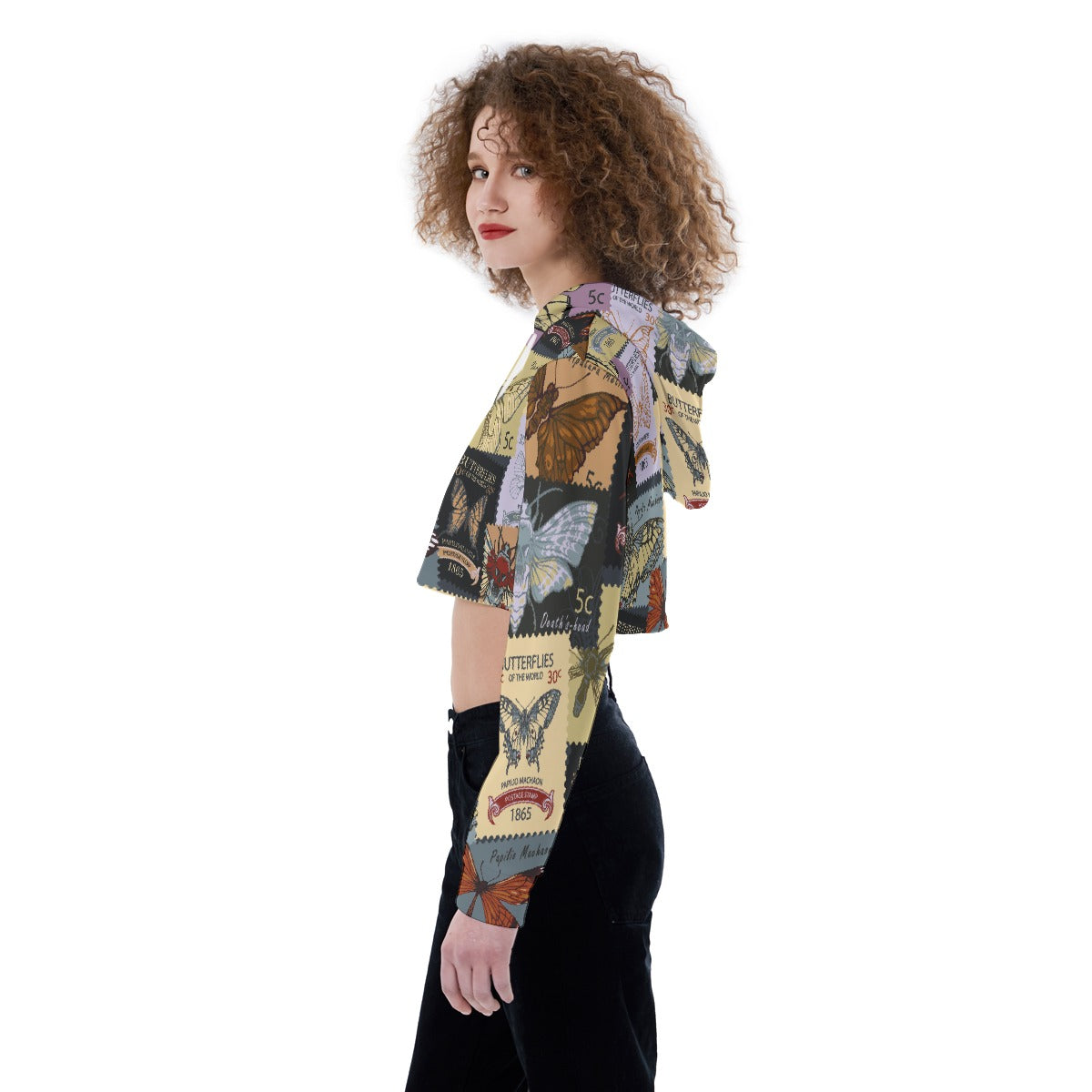 All-Over Print Women's Crop Top Hoodie