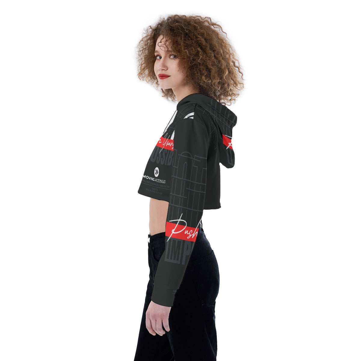 All-Over Print Women's Crop Top Hoodie