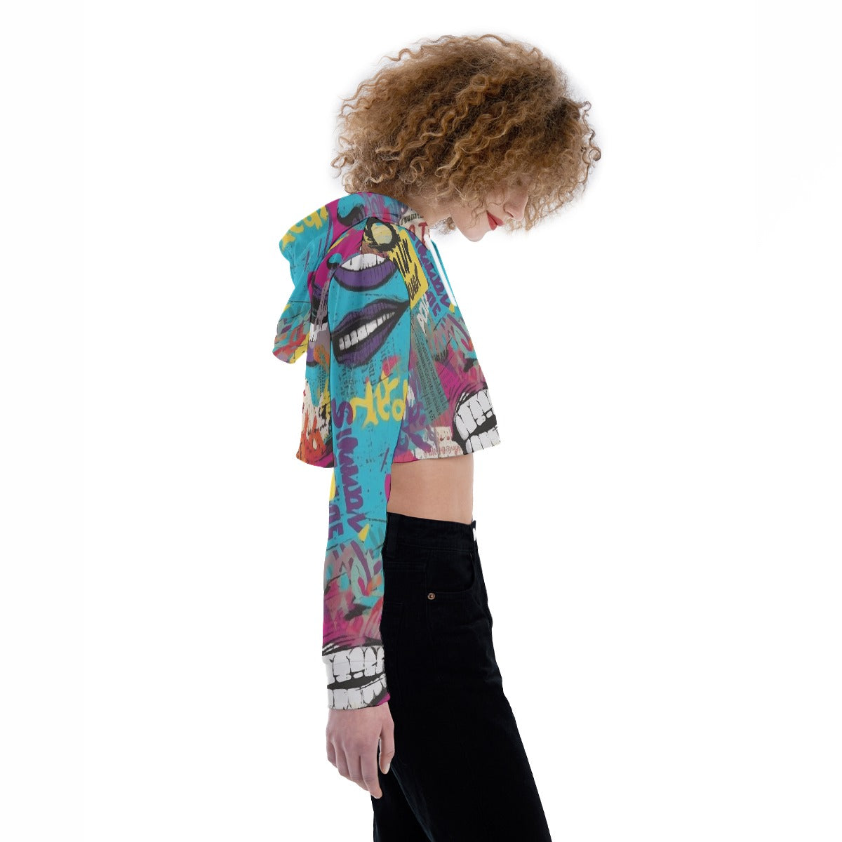 All-Over Print Women's Crop Top Hoodie