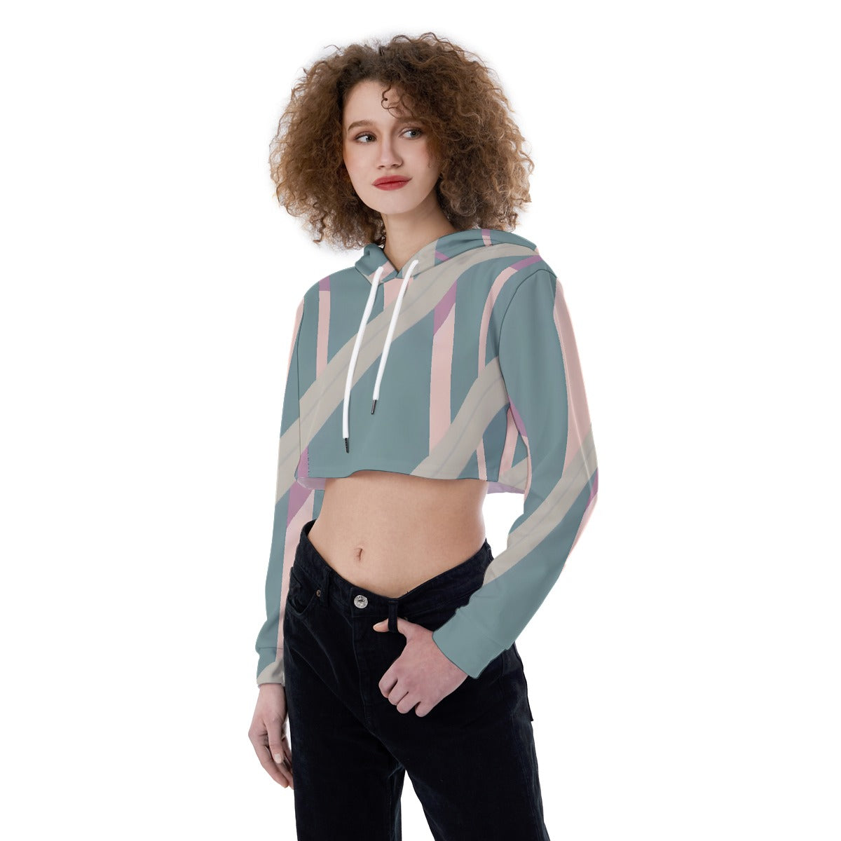 All-Over Print Women's Crop Top Hoodie