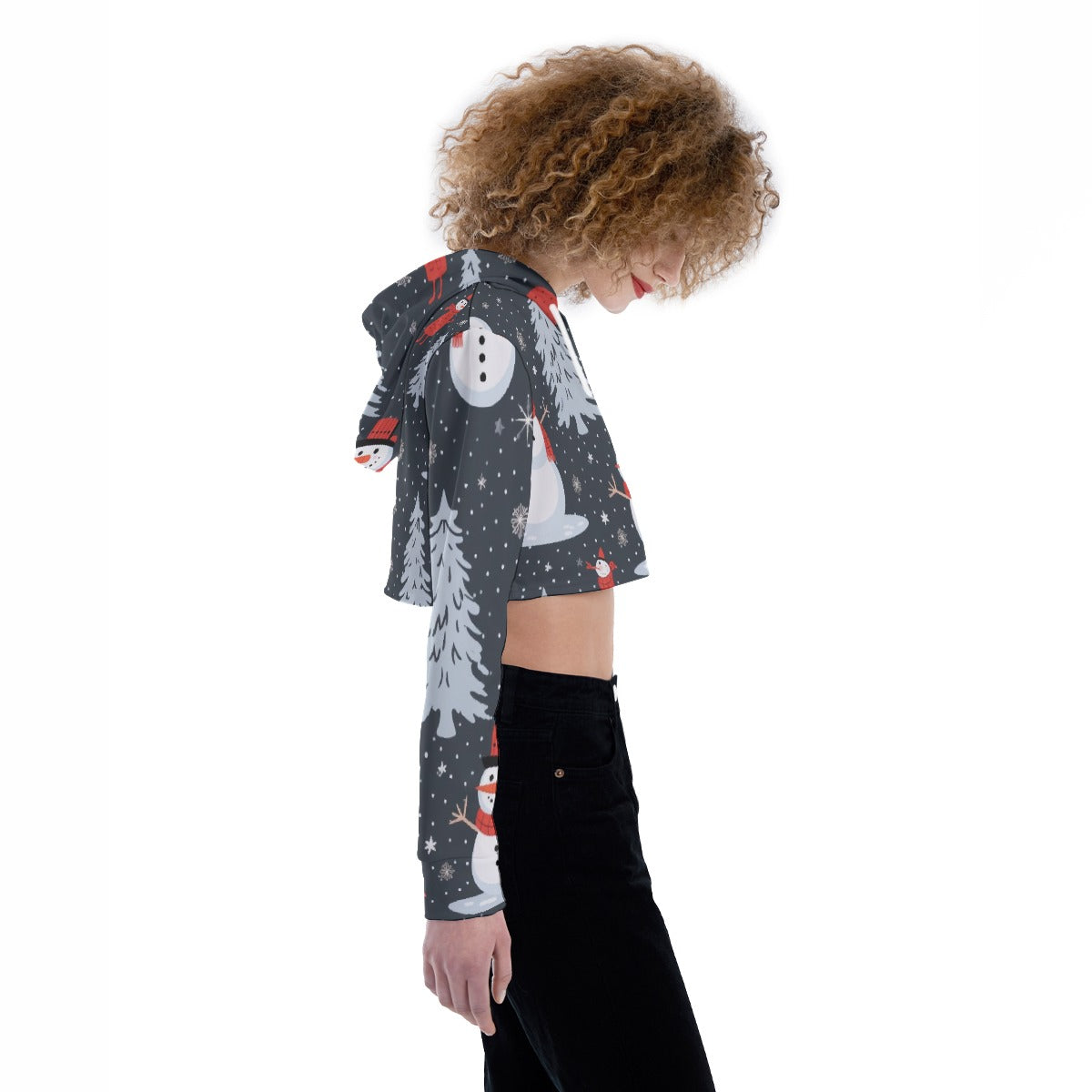 All-Over Print Women's Crop Top Hoodie