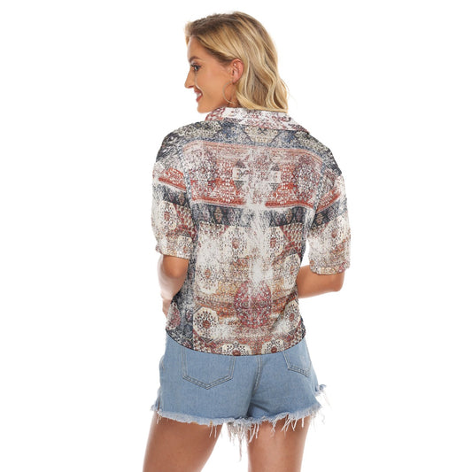 All-Over Print Women's V-neck Shirts