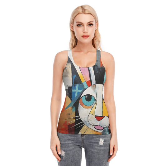 All-Over Print Women's Racer Vest | 190GSM Cotton