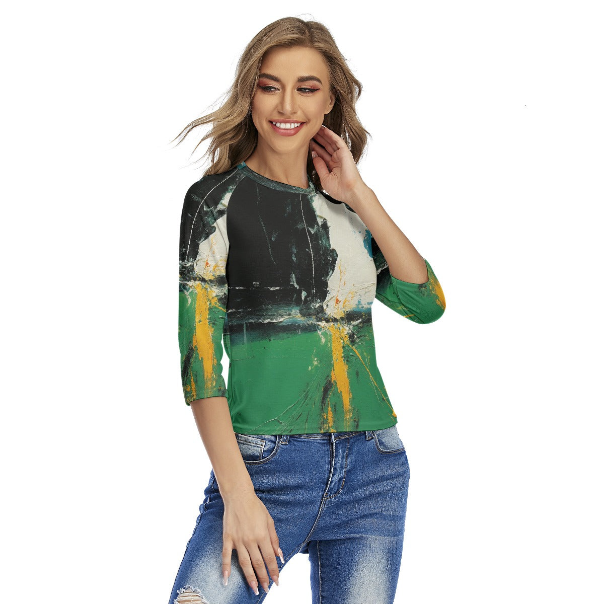 All-Over Print Women's Raglan Sleeves T-shirts