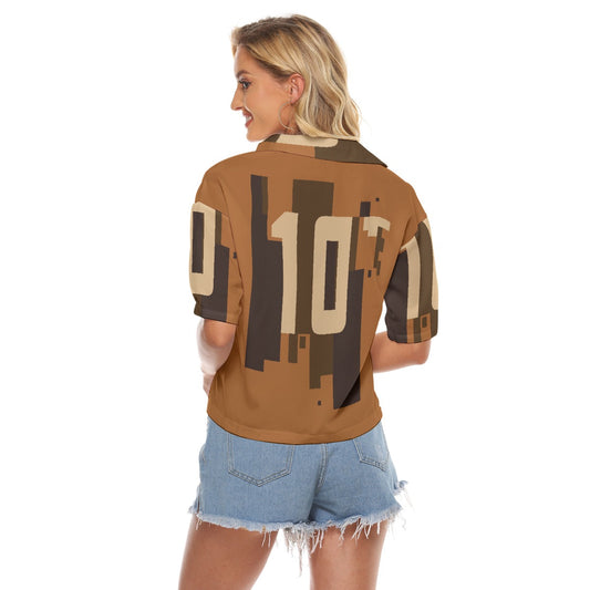 All-Over Print Women's V-neck Shirts