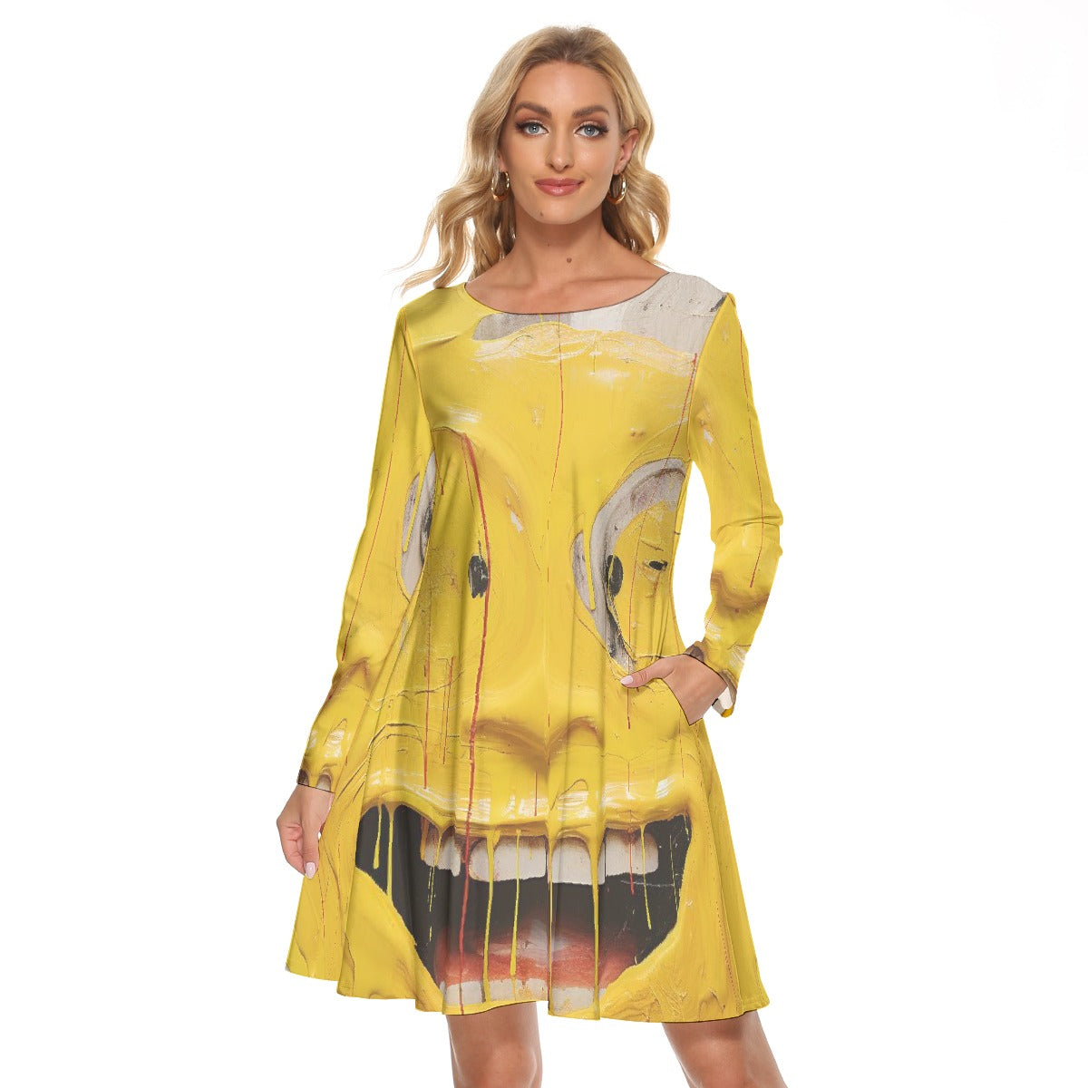All-Over Print Women's Crew Neck Dress
