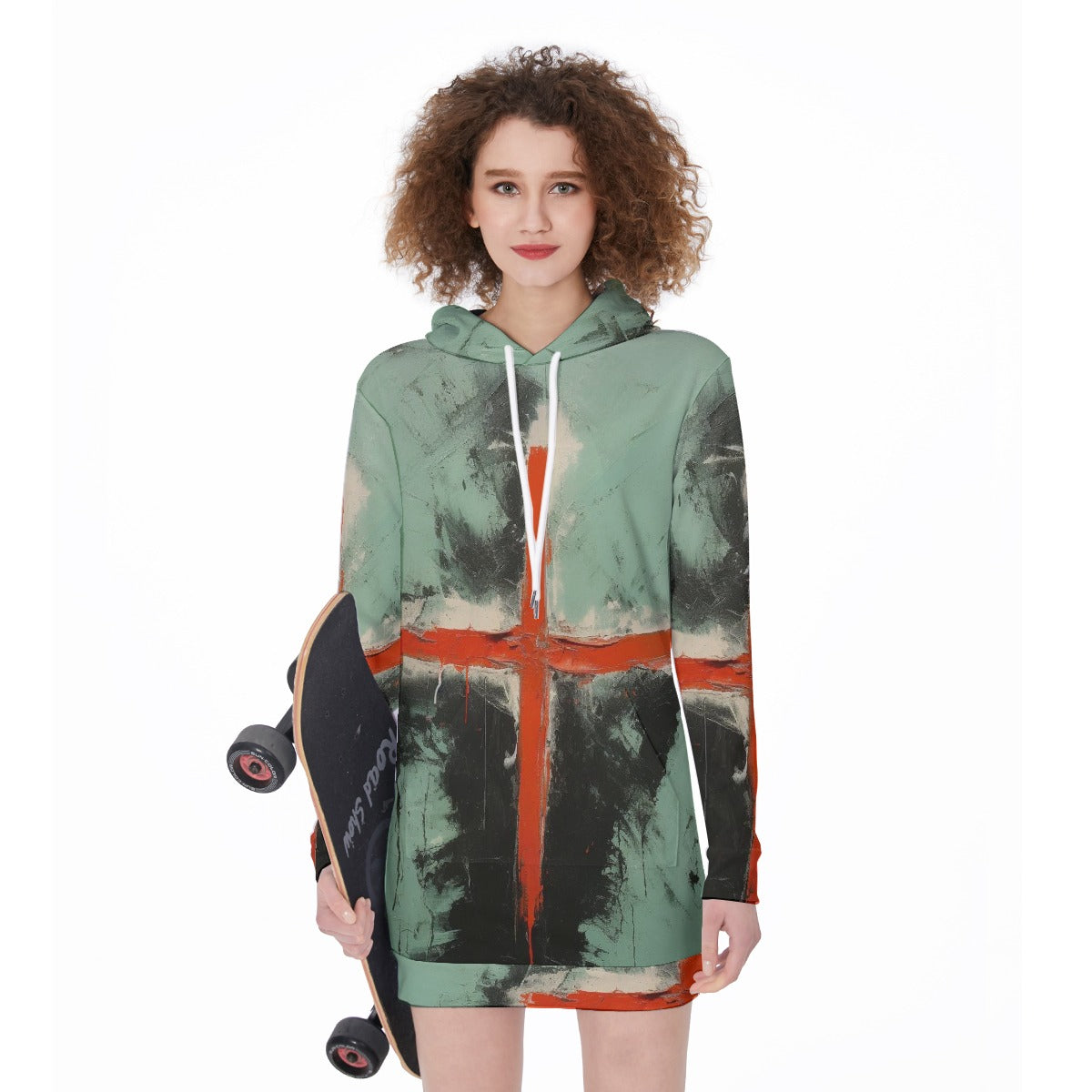 All-Over Print Women's Long Hoodie