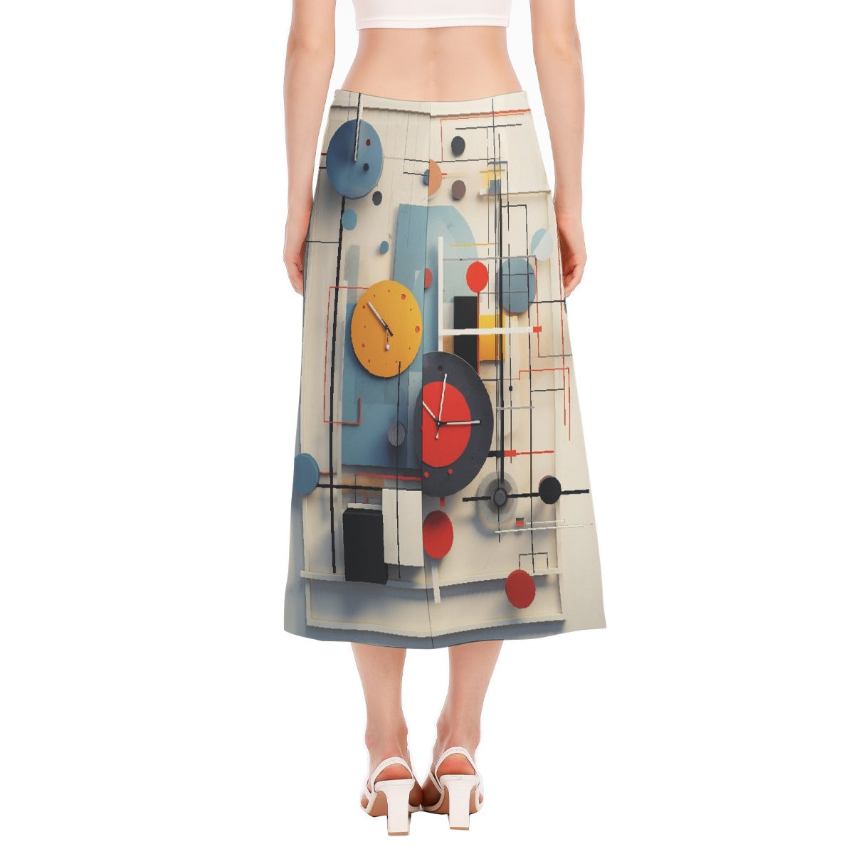 All-Over Print Women's High Slit Long Skirt