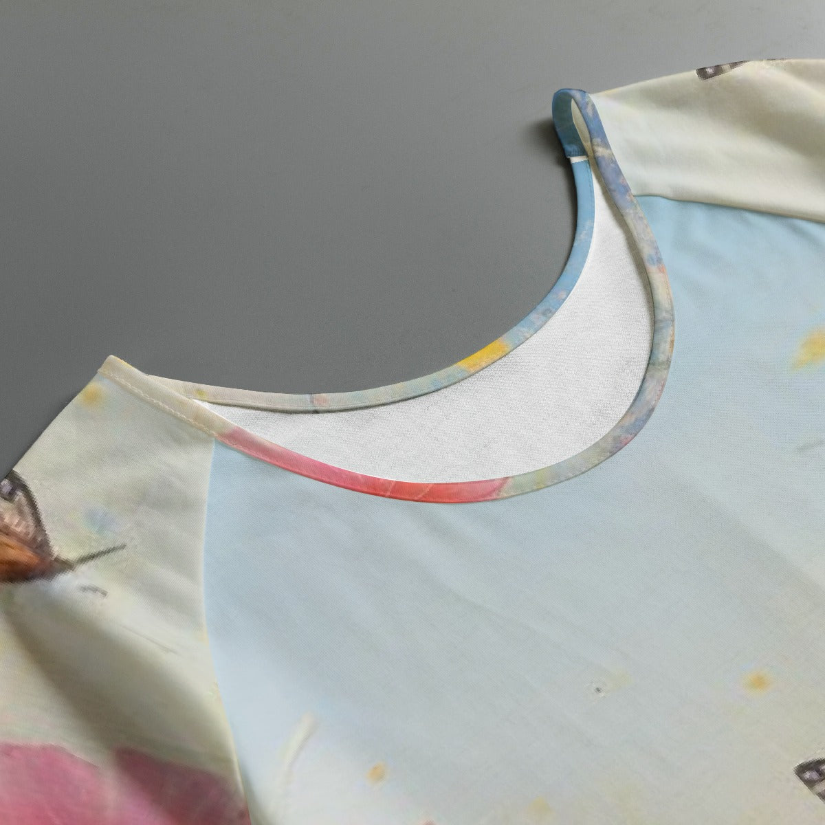 All-Over Print Women's Round Neck T-shirt With Raglan Sleeve
