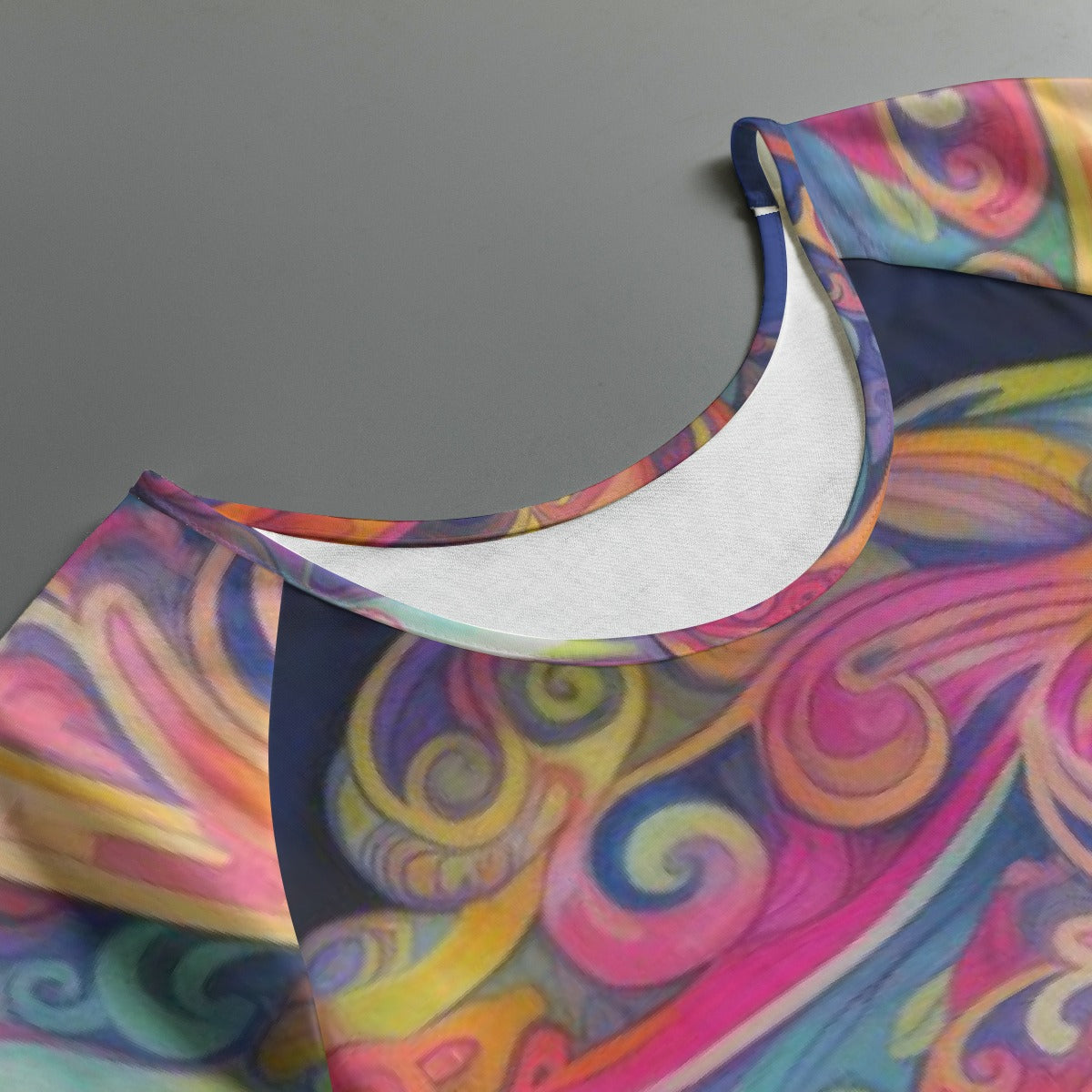 All-Over Print Women's Round Neck T-shirt With Raglan Sleeve