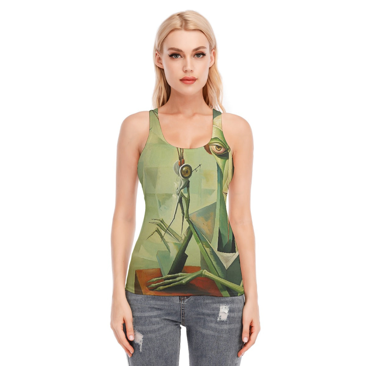 All-Over Print Women's Racer Vest | 190GSM Cotton