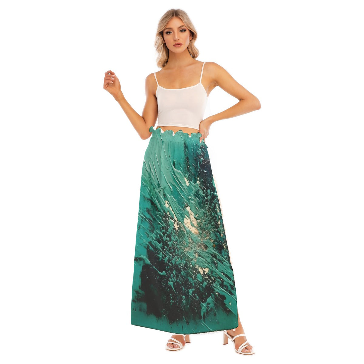 All-Over Print Women's Side Split Skirt