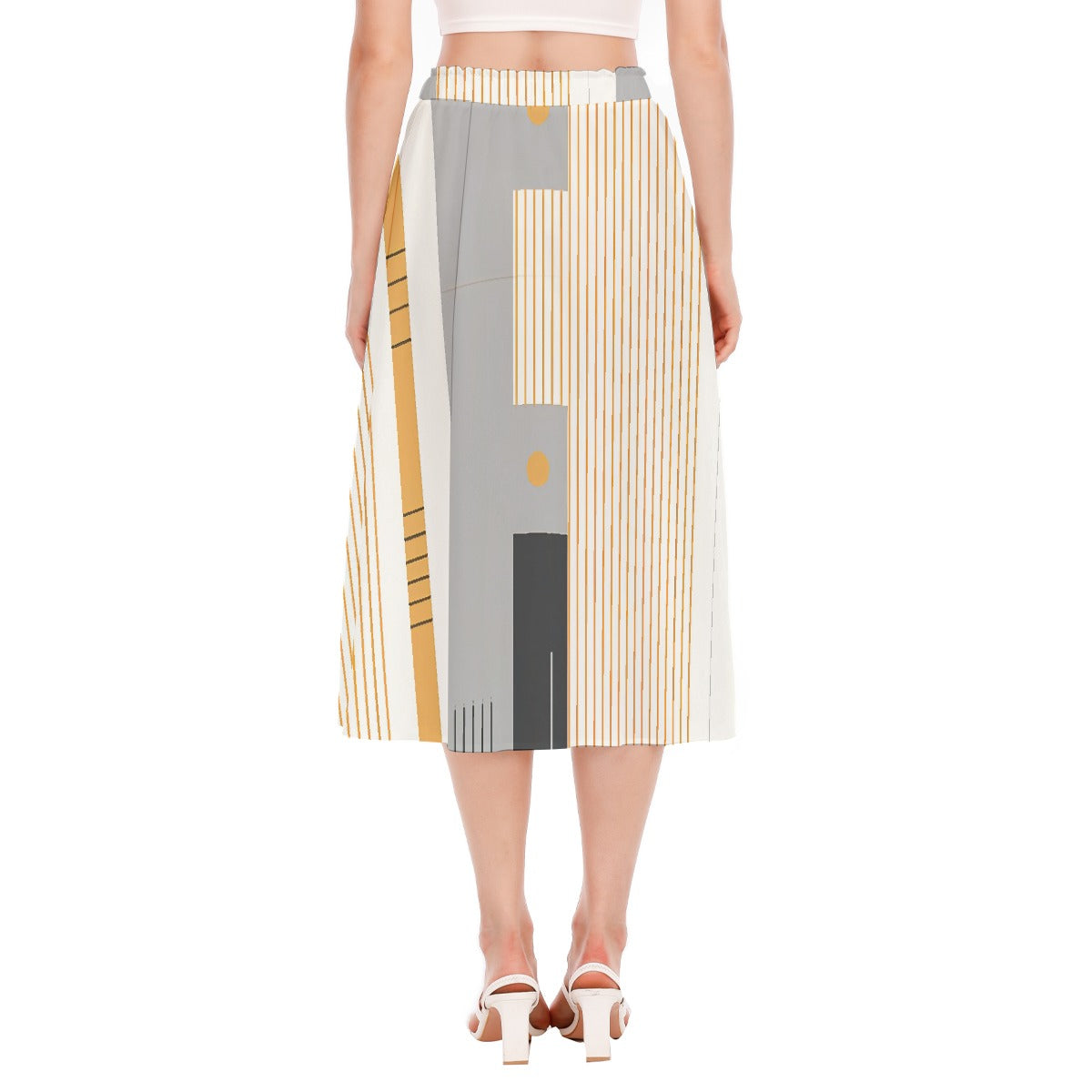 All-Over Print Women's Long Section Chiffon Skirt