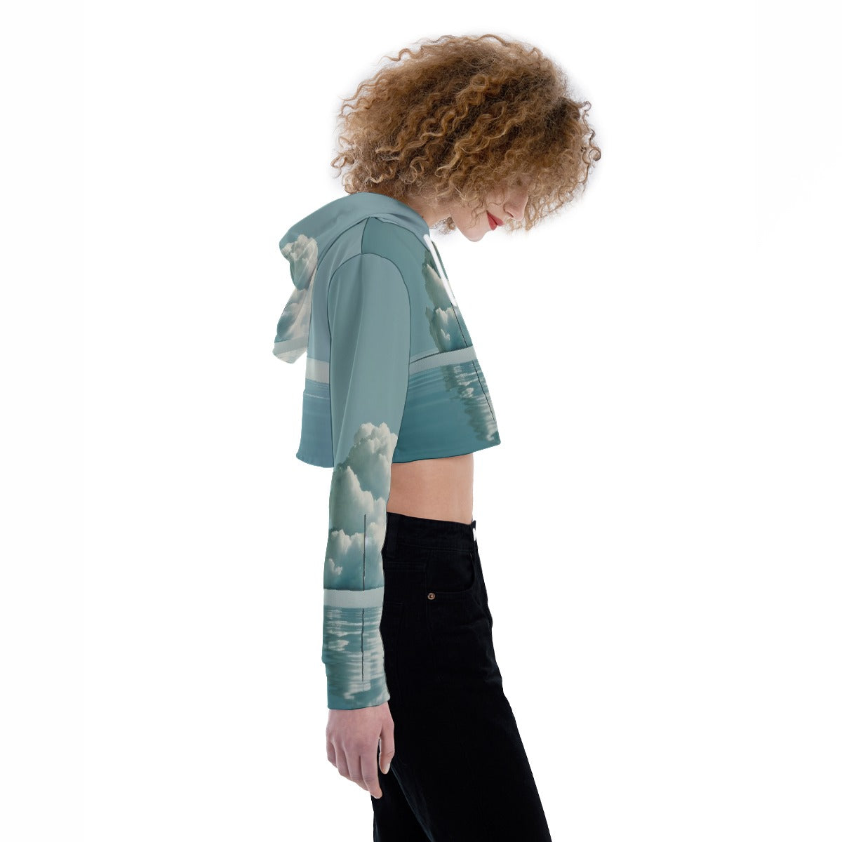All-Over Print Women's Crop Top Hoodie