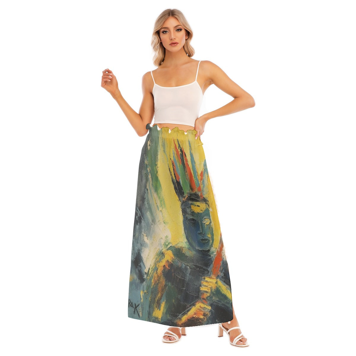 All-Over Print Women's Side Split Skirt