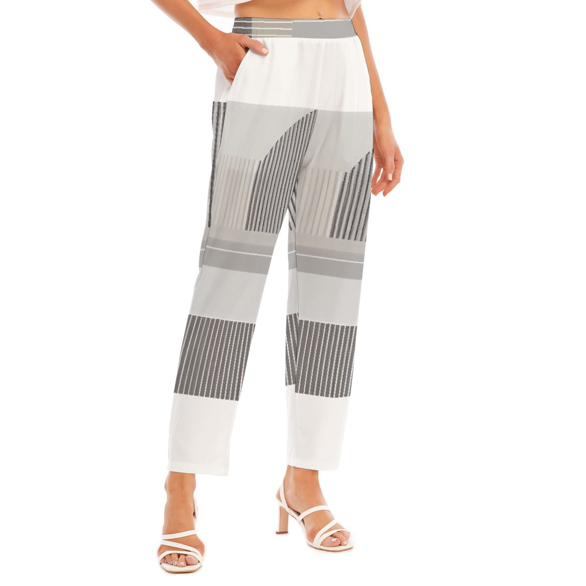 All-Over Print Women's Loose Straight-leg Pants