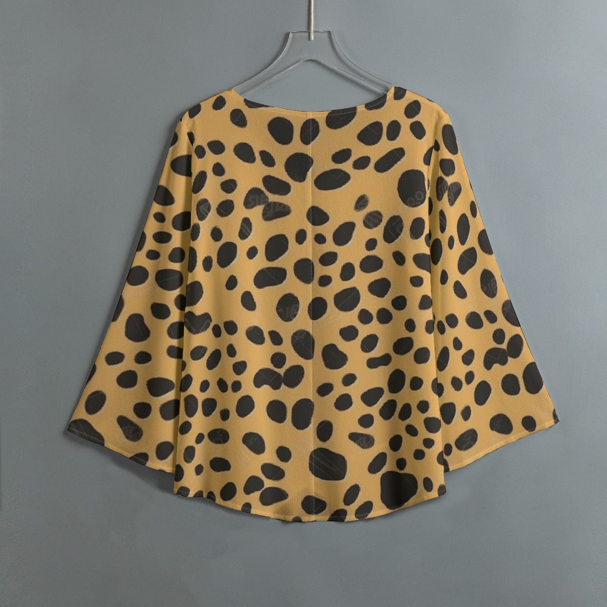 All-Over Print Women's V-neck T-shirt With Irregular Hem