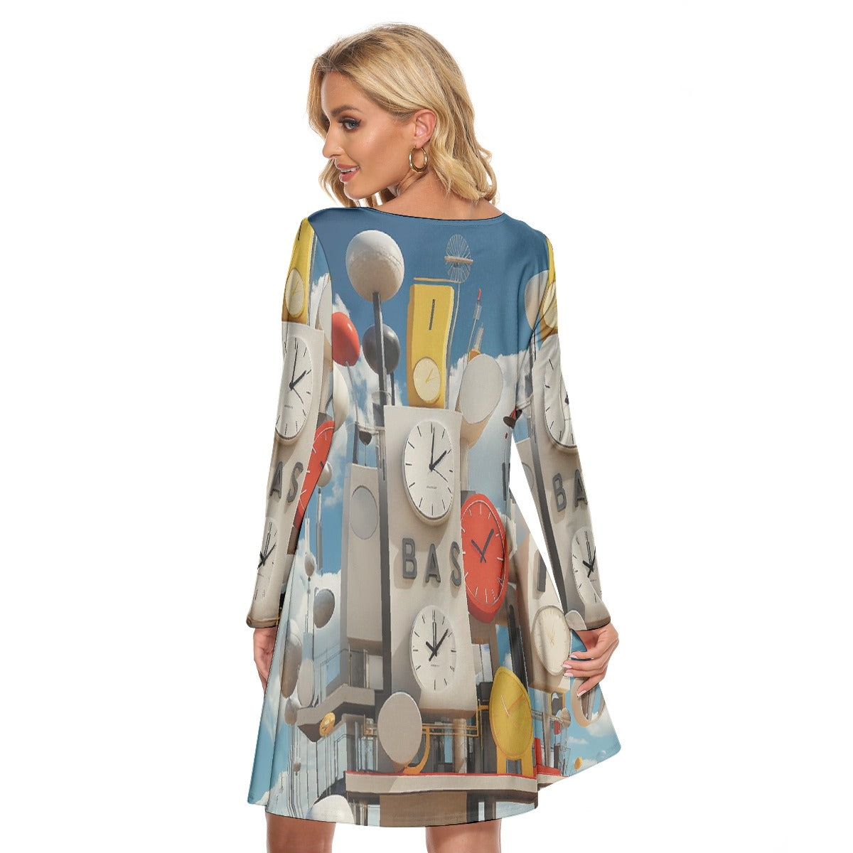 All-Over Print Women's Crew Neck Dress