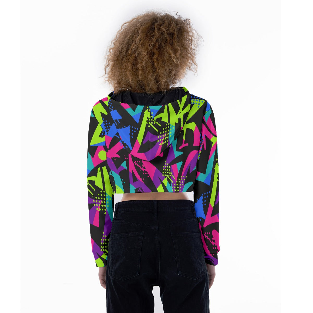 All-Over Print Women's Crop Top Hoodie