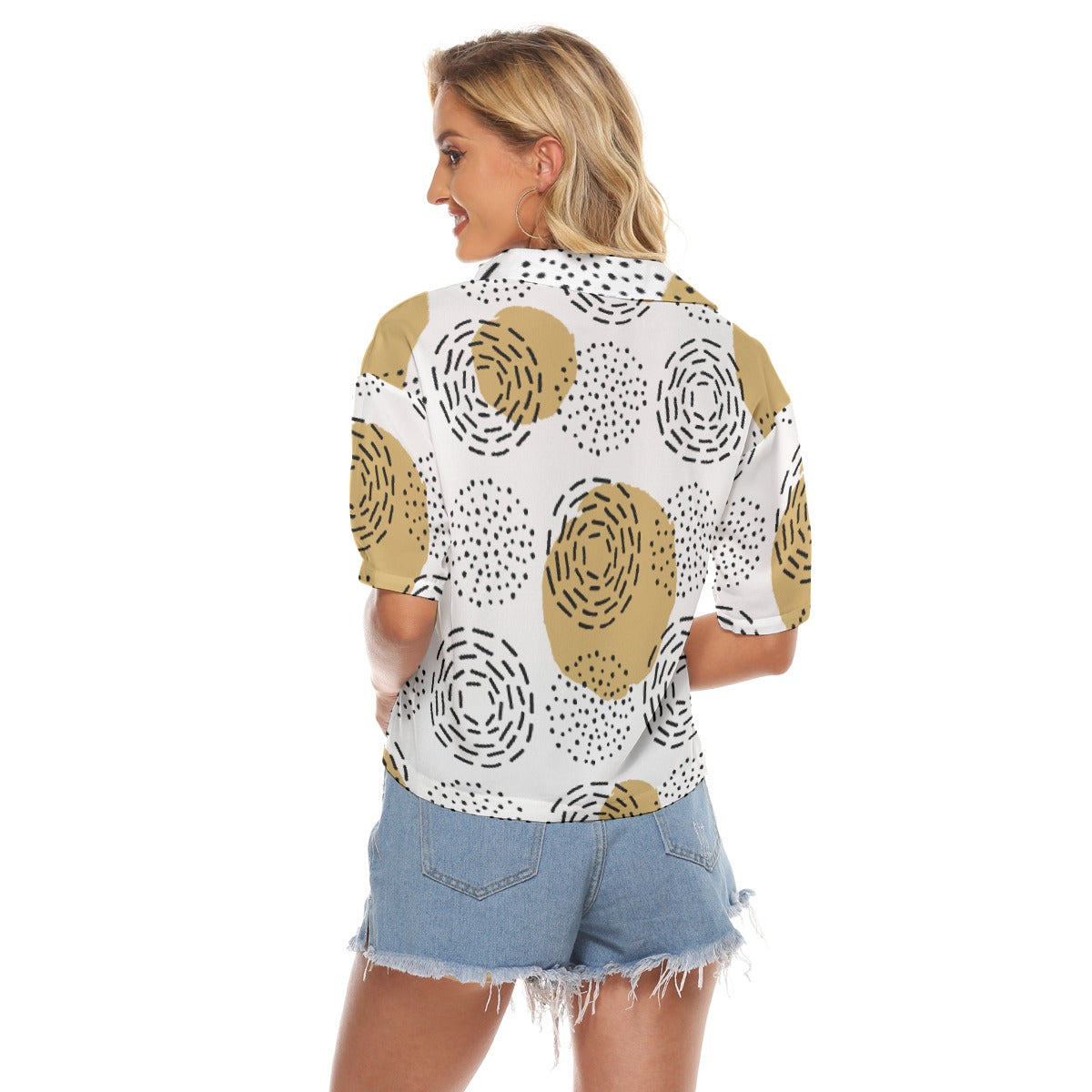 All-Over Print Women's V-neck Shirts