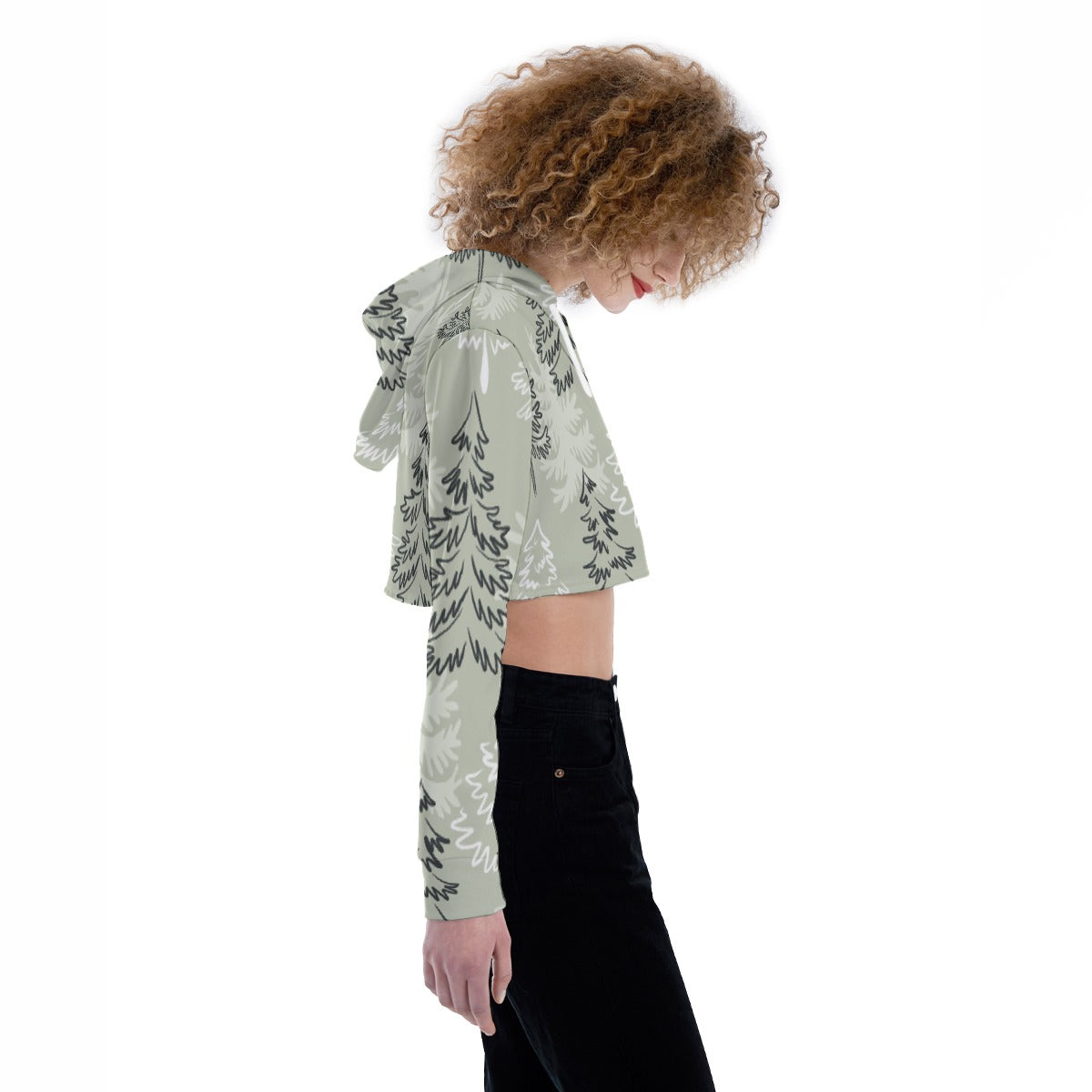 All-Over Print Women's Crop Top Hoodie