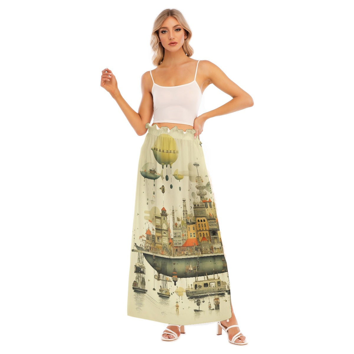 All-Over Print Women's Side Split Skirt