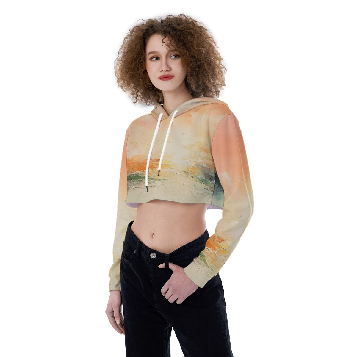 All-Over Print Women's Crop Top Hoodie