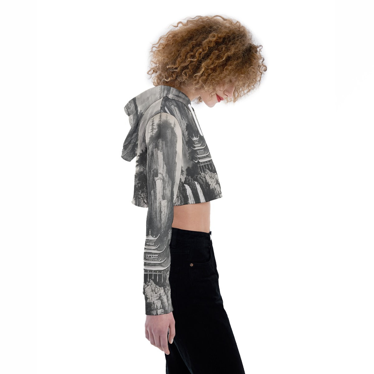 All-Over Print Women's Crop Top Hoodie