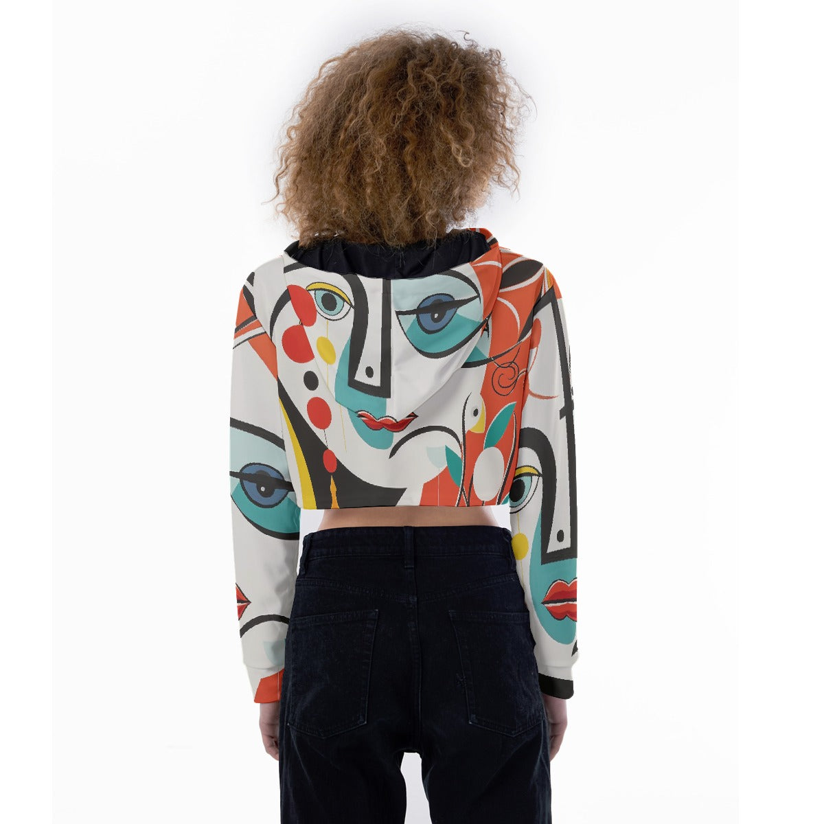 All-Over Print Women's Crop Top Hoodie