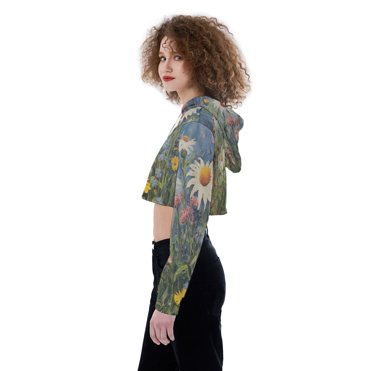 All-Over Print Women's Crop Top Hoodie