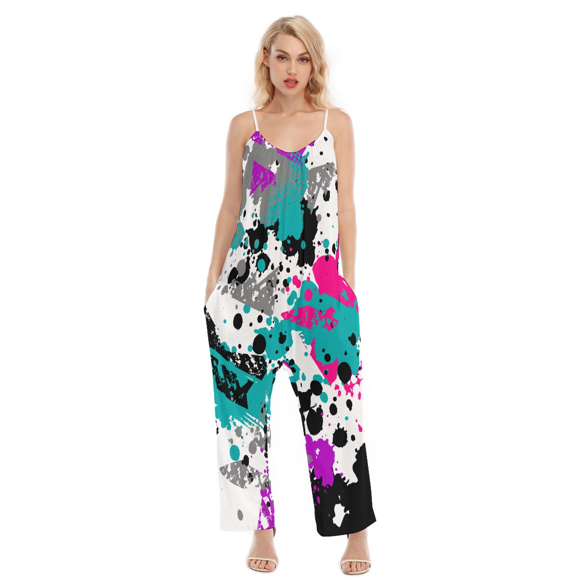 All-Over Print Women's Loose Cami Jumpsuit