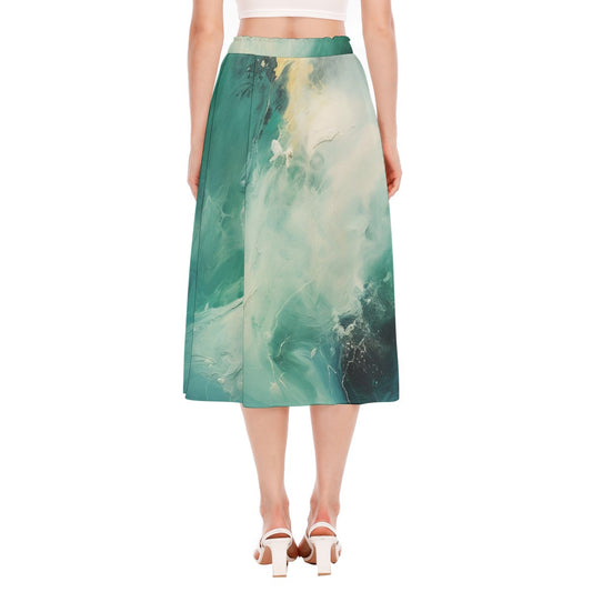 All-Over Print Women's Long Section Chiffon Skirt