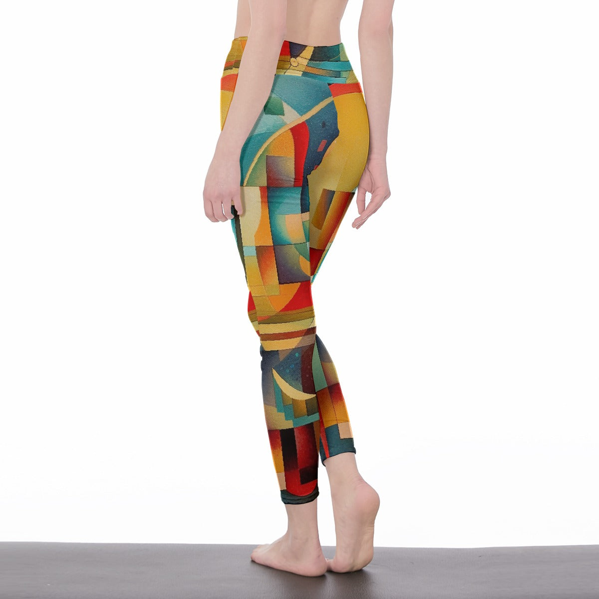 All-Over Print Women's High Waist Leggings | Side Stitch Closure