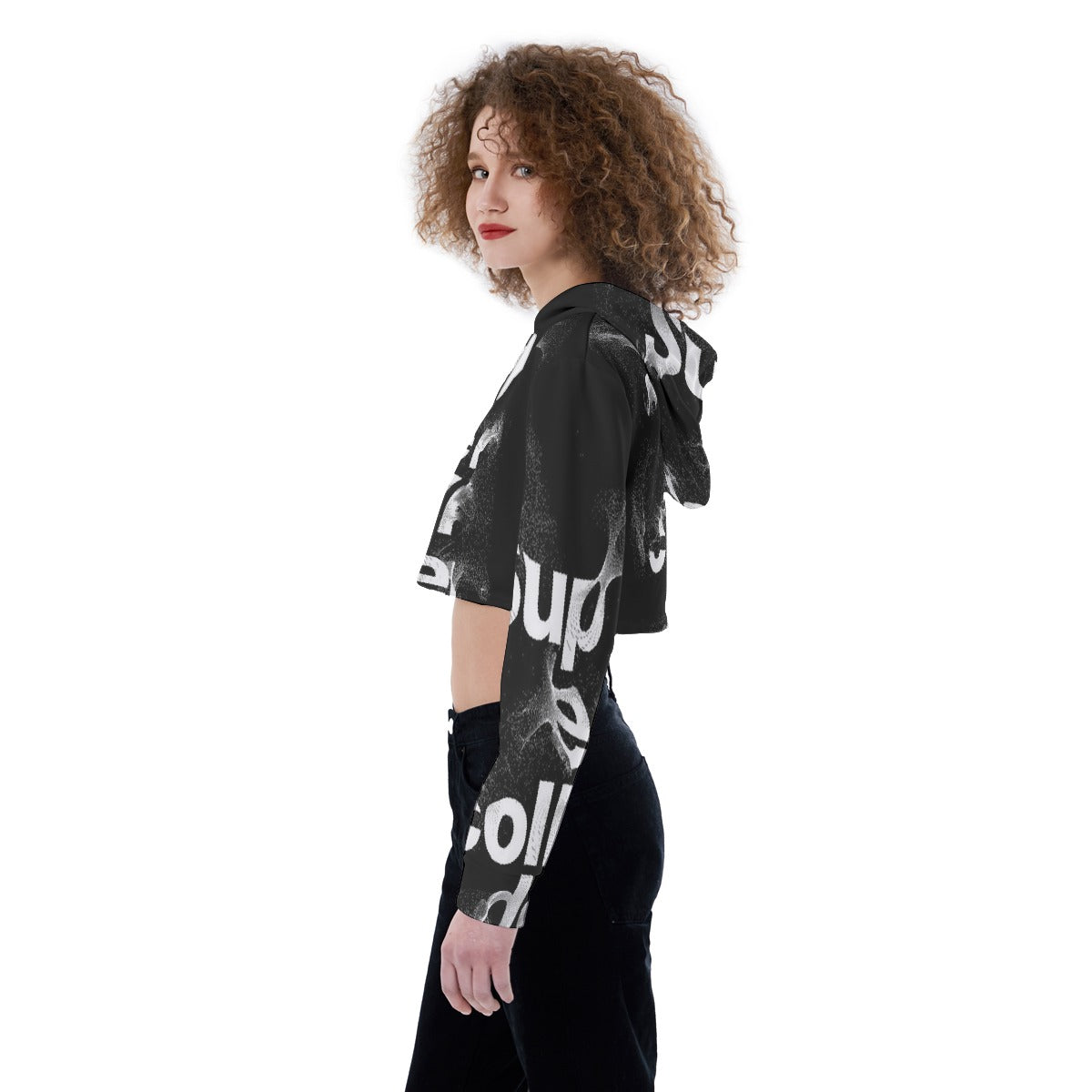 All-Over Print Women's Crop Top Hoodie