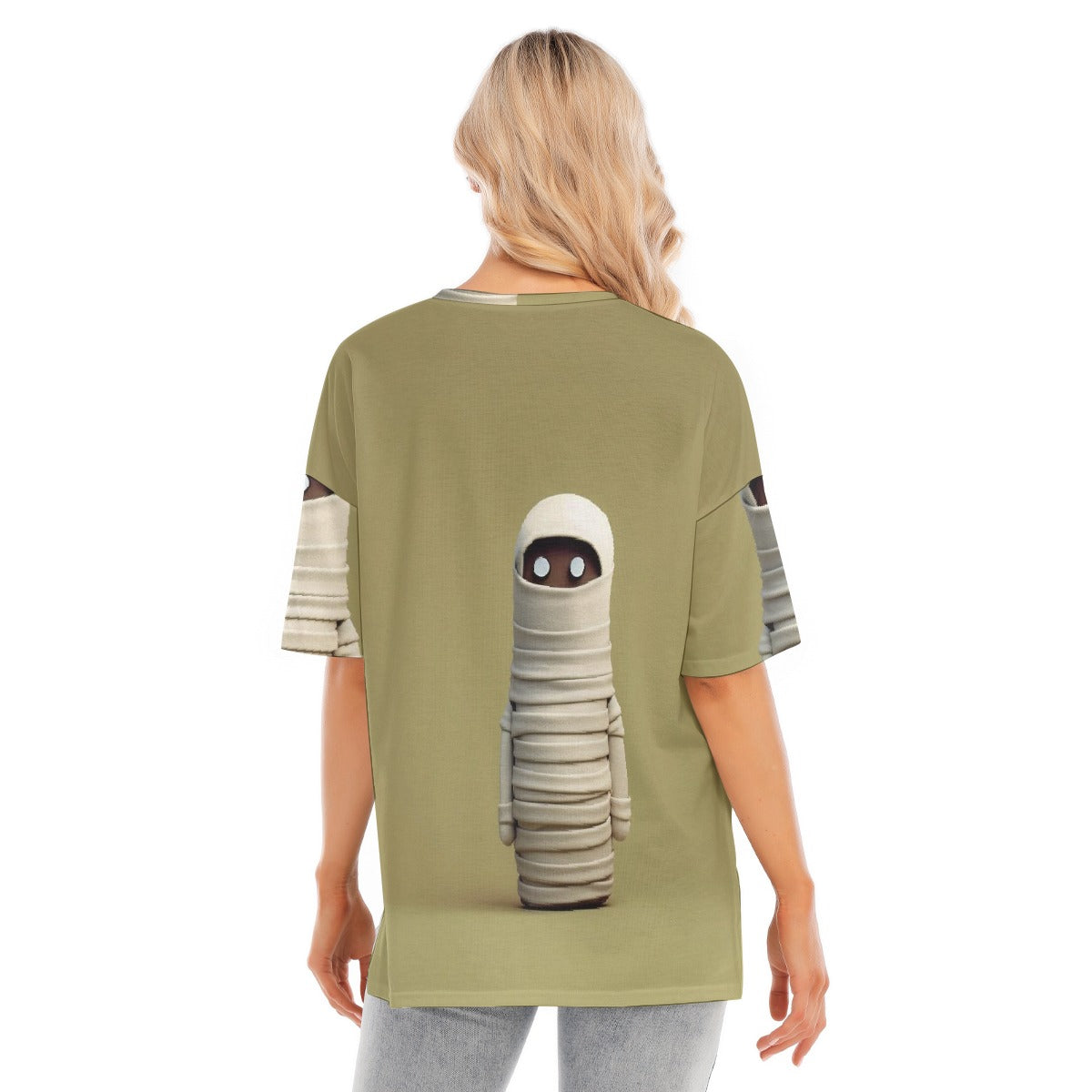 All-Over Print Women's Short Sleeves T-shirt With Hem Split