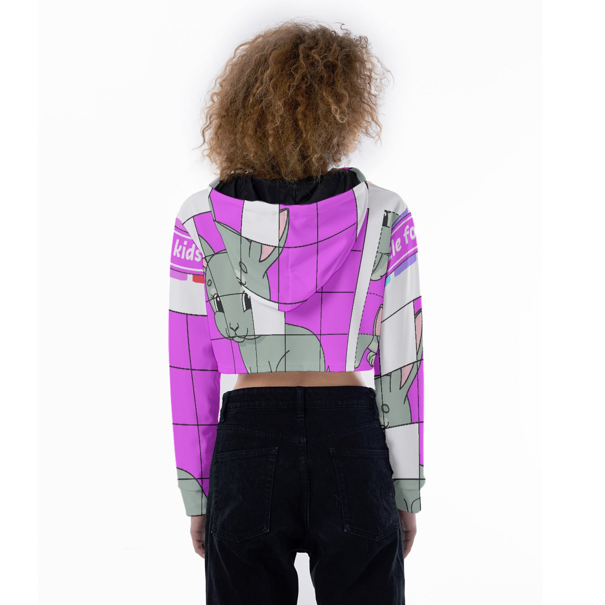 All-Over Print Women's Crop Top Hoodie