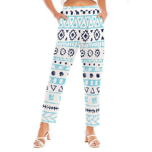 All-Over Print Women's Loose Straight-leg Pants