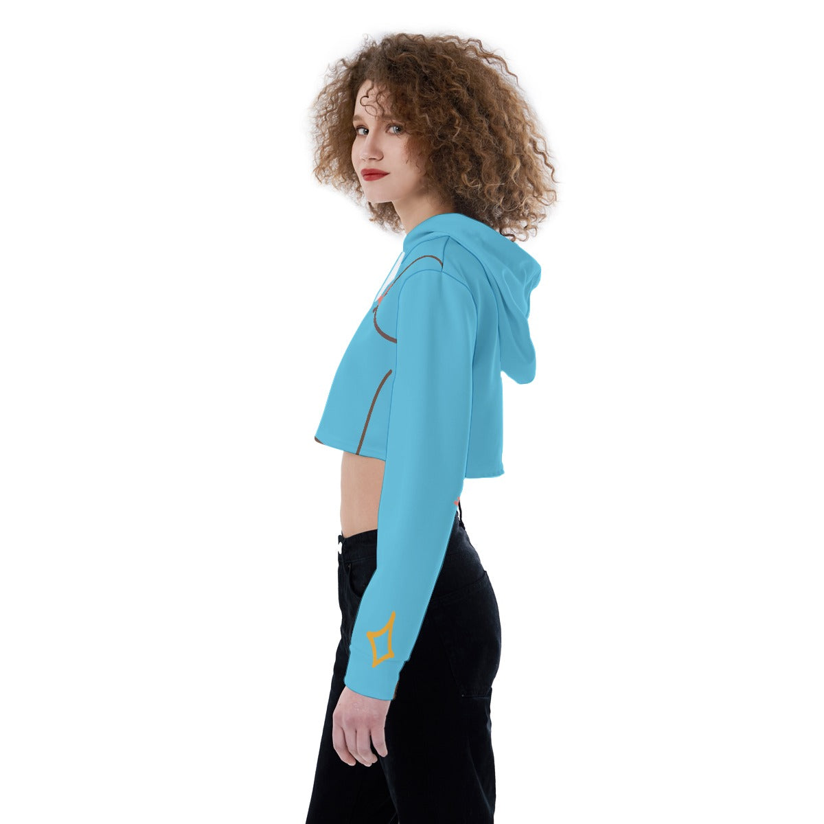 All-Over Print Women's Crop Top Hoodie