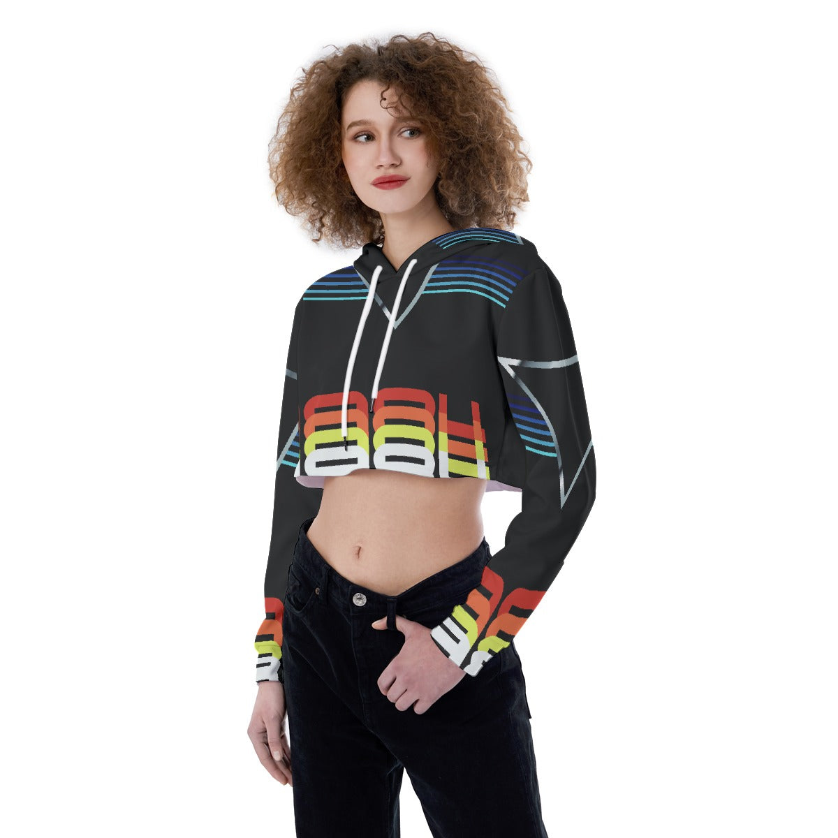 All-Over Print Women's Crop Top Hoodie