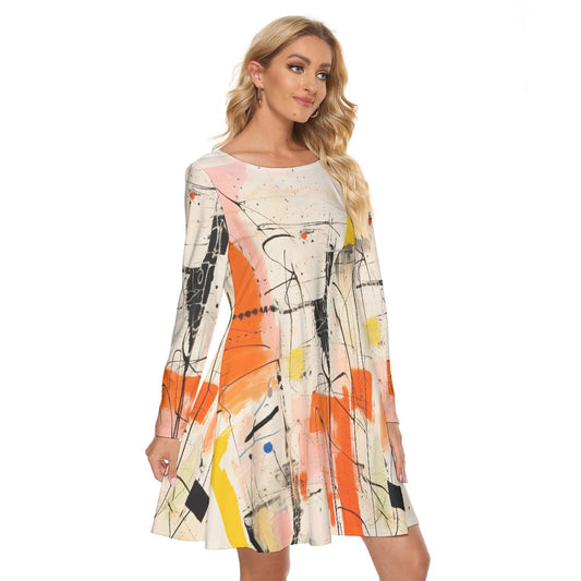All-Over Print Women's Crew Neck Dress