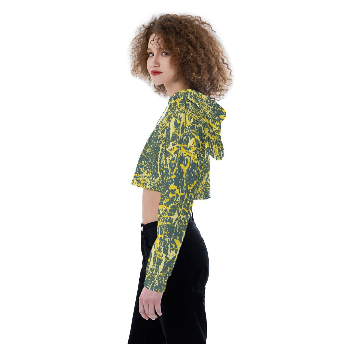 All-Over Print Women's Crop Top Hoodie