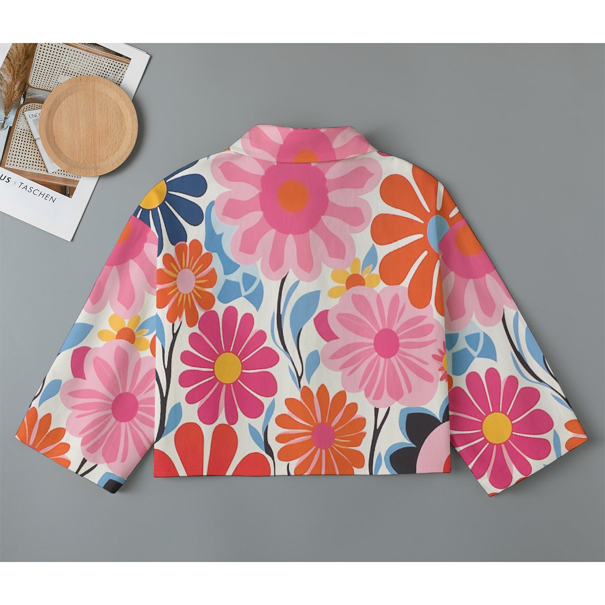 All-Over Print Women's Cropped Jacket | 245GSM Cotton