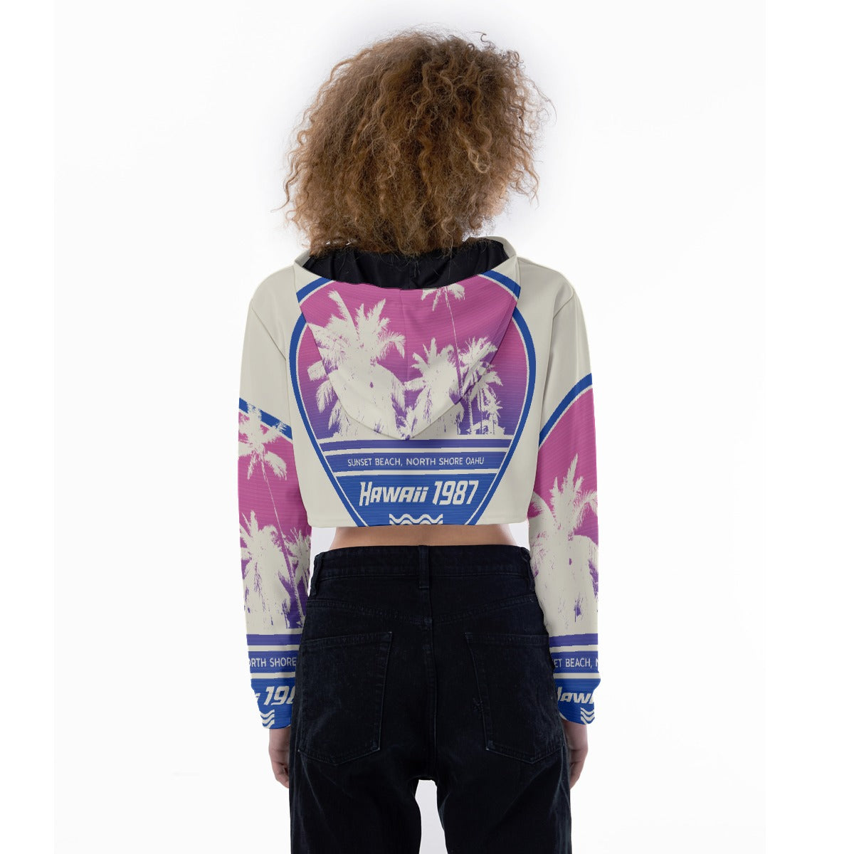 All-Over Print Women's Crop Top Hoodie